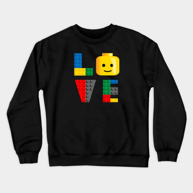 LOVE Lego Crewneck Sweatshirt by designedbygeeks